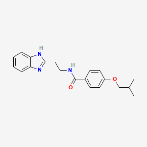 molecular formula C20H23N3O2 B5828519 N-[2-(1H-benzimidazol-2-yl)ethyl]-4-(2-methylpropoxy)benzamide 