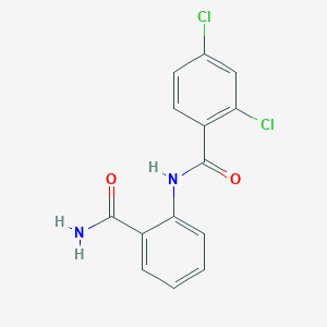 molecular formula C14H10Cl2N2O2 B5828525 N-(2-carbamoylphenyl)-2,4-dichlorobenzamide 