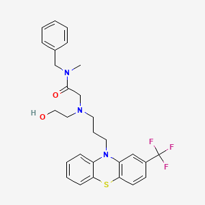 molecular formula C28H30F3N3O2S B582853 N-Benzyl-N-methyl-2-[N'-[3-[2-(trifluoromethyl)-10H-phenothiazin-10-yl]propyl]ethanolamine]acetamide CAS No. 1797114-52-3