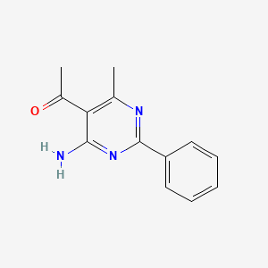 molecular formula C13H13N3O B5828540 1-(4-Amino-6-methyl-2-phenylpyrimidin-5-yl)ethanone CAS No. 128072-67-3