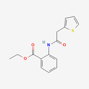 molecular formula C15H15NO3S B5828589 Ethyl 2-[(2-thiophen-2-ylacetyl)amino]benzoate 