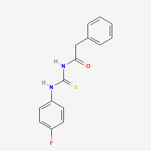 molecular formula C15H13FN2OS B5828656 N-[(4-fluorophenyl)carbamothioyl]-2-phenylacetamide 