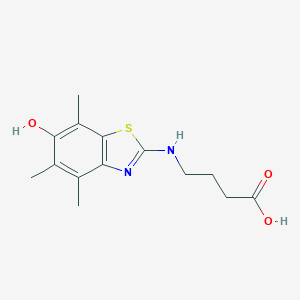 4-[(6-Hydroxy-4,5,7-trimethyl-1,3-benzothiazol-2-yl)amino]butanoic acid