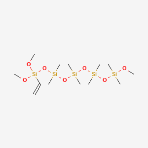 molecular formula C13H36O7Si5 B582873 1-Ethenyl-1,1,9-trimethoxy-3,3,5,5,7,7,9,9-octamethylpentasiloxane CAS No. 144739-99-1