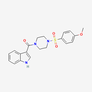 molecular formula C20H21N3O4S B5828818 1H-indol-3-yl{4-[(4-methoxyphenyl)sulfonyl]piperazin-1-yl}methanone 