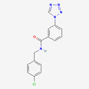molecular formula C15H12ClN5O B5828930 N-(4-chlorobenzyl)-3-(1H-tetrazol-1-yl)benzamide 