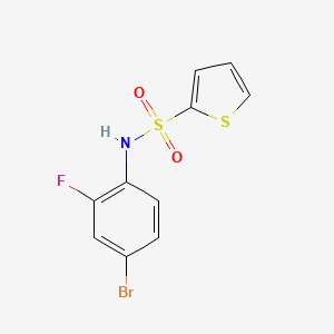 molecular formula C10H7BrFNO2S2 B5828947 N-(4-bromo-2-fluorophenyl)thiophene-2-sulfonamide 