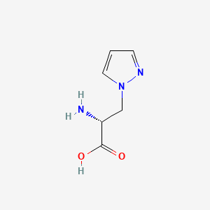 molecular formula C6H9N3O2 B582897 (R)-2-Amino-3-pyrazol-1-YL-propionic acid CAS No. 149655-71-0