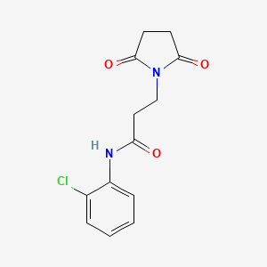 molecular formula C13H13ClN2O3 B5828971 N-(2-chlorophenyl)-3-(2,5-dioxopyrrolidin-1-yl)propanamide 