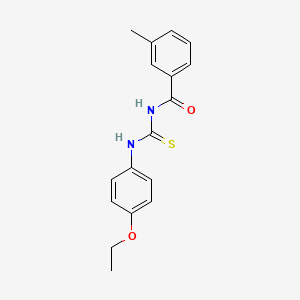 molecular formula C17H18N2O2S B5829042 N-[(4-ethoxyphenyl)carbamothioyl]-3-methylbenzamide 