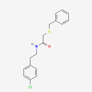 molecular formula C17H18ClNOS B5829178 2-benzylsulfanyl-N-[2-(4-chlorophenyl)ethyl]acetamide 