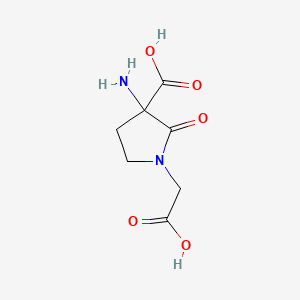 molecular formula C7H10N2O5 B582918 3-Amino-1-(carboxymethyl)-2-oxopyrrolidine-3-carboxylic acid CAS No. 153931-38-5