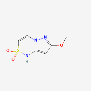molecular formula C7H9N3O3S B582922 7-Ethoxy-1H-pyrazolo[5,1-c][1,2,4]thiadiazine 2,2-dioxide CAS No. 143413-54-1