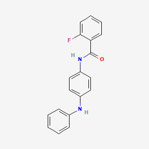 molecular formula C19H15FN2O B5829280 N-(4-anilinophenyl)-2-fluorobenzamide 