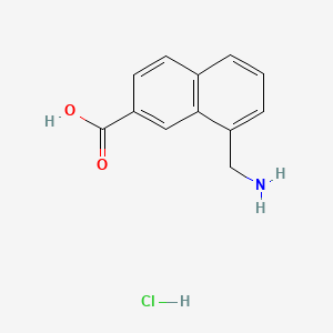 molecular formula C12H12ClNO2 B582929 8-(氨甲基)萘-2-羧酸盐酸盐 CAS No. 152768-98-4