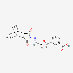 molecular formula C23H18N2O5 B5829340 3-(5-{(E)-[(1,3-dioxooctahydro-4,6-ethenocyclopropa[f]isoindol-2(1H)-yl)imino]methyl}furan-2-yl)benzoic acid 