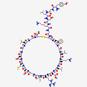 molecular formula C102H166N28O30S3 B582938 (Tyr0)-C-type natriuretic peptide (32-53) (human, porcine, rat) CAS No. 142878-79-3