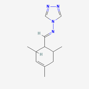 molecular formula C12H18N4 B5829385 N-[(E)-(2,4,6-trimethylcyclohex-3-en-1-yl)methylidene]-4H-1,2,4-triazol-4-amine 
