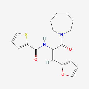 molecular formula C18H20N2O3S B5829392 N-[(1E)-3-(azepan-1-yl)-1-(furan-2-yl)-3-oxoprop-1-en-2-yl]thiophene-2-carboxamide 
