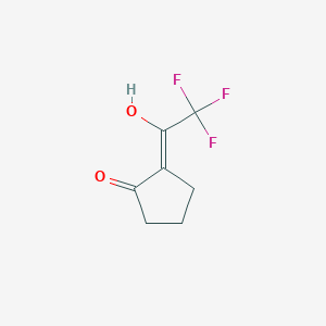 molecular formula C7H7F3O2 B058294 Ethanone, 2,2,2-trifluoro-1-(2-hydroxy-1-cyclopenten-1-yl)-(9CI) CAS No. 122082-18-2