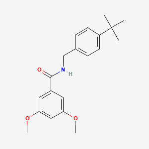 molecular formula C20H25NO3 B5829417 N-[(4-tert-butylphenyl)methyl]-3,5-dimethoxybenzamide 