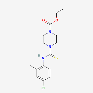 molecular formula C15H20ClN3O2S B5829419 ETHYL 4-[(4-CHLORO-2-METHYLANILINO)CARBOTHIOYL]TETRAHYDRO-1(2H)-PYRAZINECARBOXYLATE 