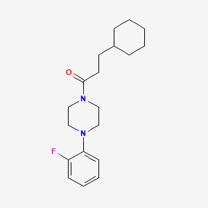 molecular formula C19H27FN2O B5829477 3-Cyclohexyl-1-[4-(2-fluorophenyl)piperazin-1-yl]propan-1-one 