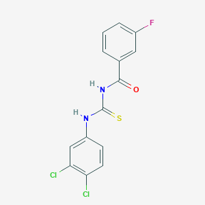 molecular formula C14H9Cl2FN2OS B5829554 N-[(3,4-dichlorophenyl)carbamothioyl]-3-fluorobenzamide 