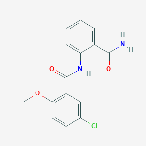 molecular formula C15H13ClN2O3 B5829578 N-(2-carbamoylphenyl)-5-chloro-2-methoxybenzamide 