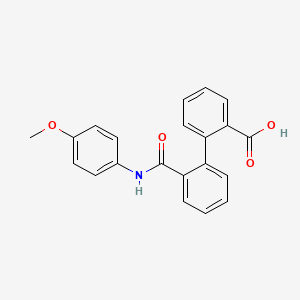 molecular formula C21H17NO4 B5829586 2'-[(4-Methoxyphenyl)carbamoyl]biphenyl-2-carboxylic acid 