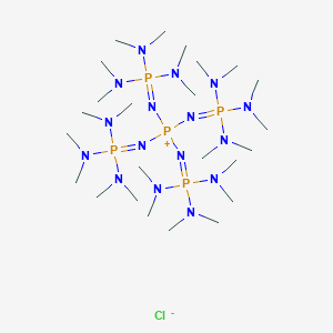 molecular formula C24H72ClN16P5 B058296 Tetrakis[tris(dimethylamino)phosphoranylidenamino]phosphonium chloride CAS No. 122951-89-7