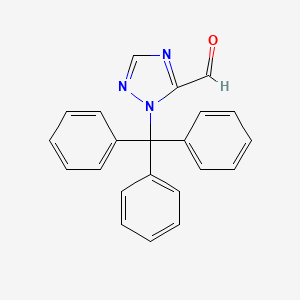 molecular formula C22H17N3O B582960 1-Trityl-1H-1,2,4-triazole-5-carbaldehyde CAS No. 146097-08-7