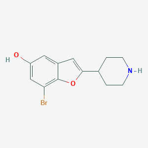 molecular formula C13H14BrNO2 B058297 O-Desmethylbrofaromine CAS No. 120465-04-5