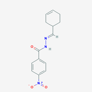 molecular formula C14H15N3O3 B5829732 N-[(E)-cyclohex-3-en-1-ylmethylideneamino]-4-nitrobenzamide 