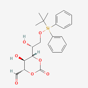 molecular formula C23H28O7Si B582980 6-O-(tert-Butyldiphenylsilyl)-D-galactal cyclic carbonate CAS No. 151265-18-8