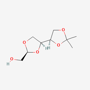 molecular formula C9H16O5 B582981 ((2S,4S,4'R)-2',2'-Dimethyl-[4,4']BI[[1,3]dioxolanyl]-2-YL)-methanol CAS No. 145354-78-5