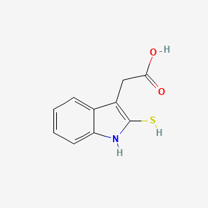 molecular formula C10H9NO2S B582982 (2-Sulfanyl-1H-indol-3-yl)acetic acid CAS No. 156135-50-1