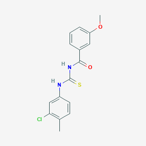 molecular formula C16H15ClN2O2S B5829890 N-[(3-chloro-4-methylphenyl)carbamothioyl]-3-methoxybenzamide 