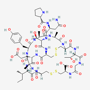molecular formula C60H90N16O22S4 B582999 Guanylin (rat, mouse) 