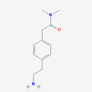 molecular formula C12H18N2O B058300 2-[4-(2-aminoethyl)phenyl]-N,N-dimethylacetamide CAS No. 124499-22-5