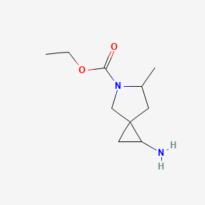 Ethyl 2-amino-6-methyl-5-azaspiro[2.4]heptane-5-carboxylate