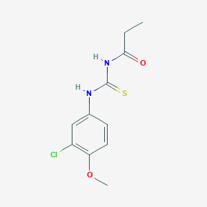 molecular formula C11H13ClN2O2S B5830372 N-[(3-chloro-4-methoxyphenyl)carbamothioyl]propanamide 