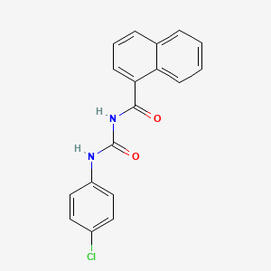 molecular formula C18H13ClN2O2 B5830376 N-[(4-chlorophenyl)carbamoyl]naphthalene-1-carboxamide 