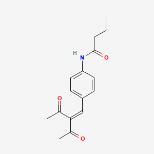 molecular formula C16H19NO3 B5830515 N-[4-(2-acetyl-3-oxo-1-butenyl)phenyl]butanamide 