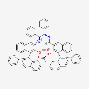 manganese(3+);3-[[(1S,2S)-2-[[3-oxido-4-(2-phenylnaphthalen-1-yl)naphthalen-2-yl]methylideneamino]-1,2-diphenylethyl]iminomethyl]-1-(2-phenylnaphthalen-1-yl)naphthalen-2-olate;acetate