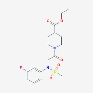 molecular formula C17H23FN2O5S B5830681 ethyl 1-[2-(3-fluoro-N-methylsulfonylanilino)acetyl]piperidine-4-carboxylate 