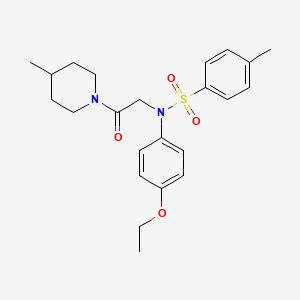 molecular formula C23H30N2O4S B5830700 N-(4-ETHOXYPHENYL)-4-METHYL-N-[2-(4-METHYLPIPERIDIN-1-YL)-2-OXOETHYL]BENZENE-1-SULFONAMIDE 
