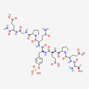 molecular formula C45H66N11O21P B583075 H-Thr-Glu-Pro-Glu-Tyr(PO3H2)-Gln-Pro-Gly-Glu-NH2 CAS No. 153586-97-1