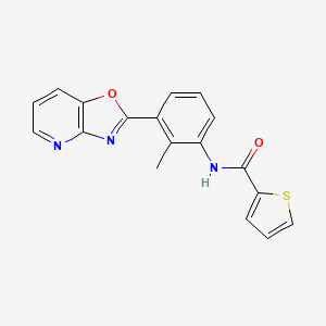 molecular formula C18H13N3O2S B5830959 N-[2-methyl-3-([1,3]oxazolo[4,5-b]pyridin-2-yl)phenyl]thiophene-2-carboxamide 