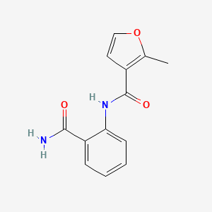 molecular formula C13H12N2O3 B5830961 N-(2-carbamoylphenyl)-2-methylfuran-3-carboxamide 